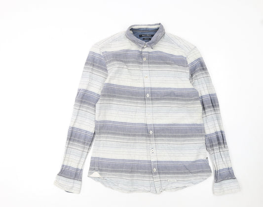 Marc O’Polo Women Blue Striped Button-Up Cotton Shirt S