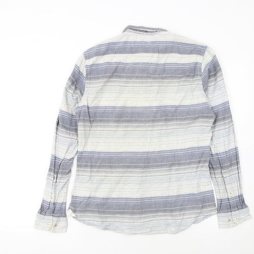Marc O’Polo Women Blue Striped Button-Up Cotton Shirt S