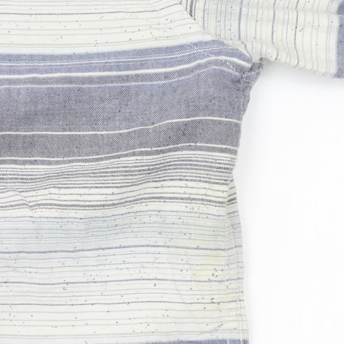Marc O’Polo Women Blue Striped Button-Up Cotton Shirt S