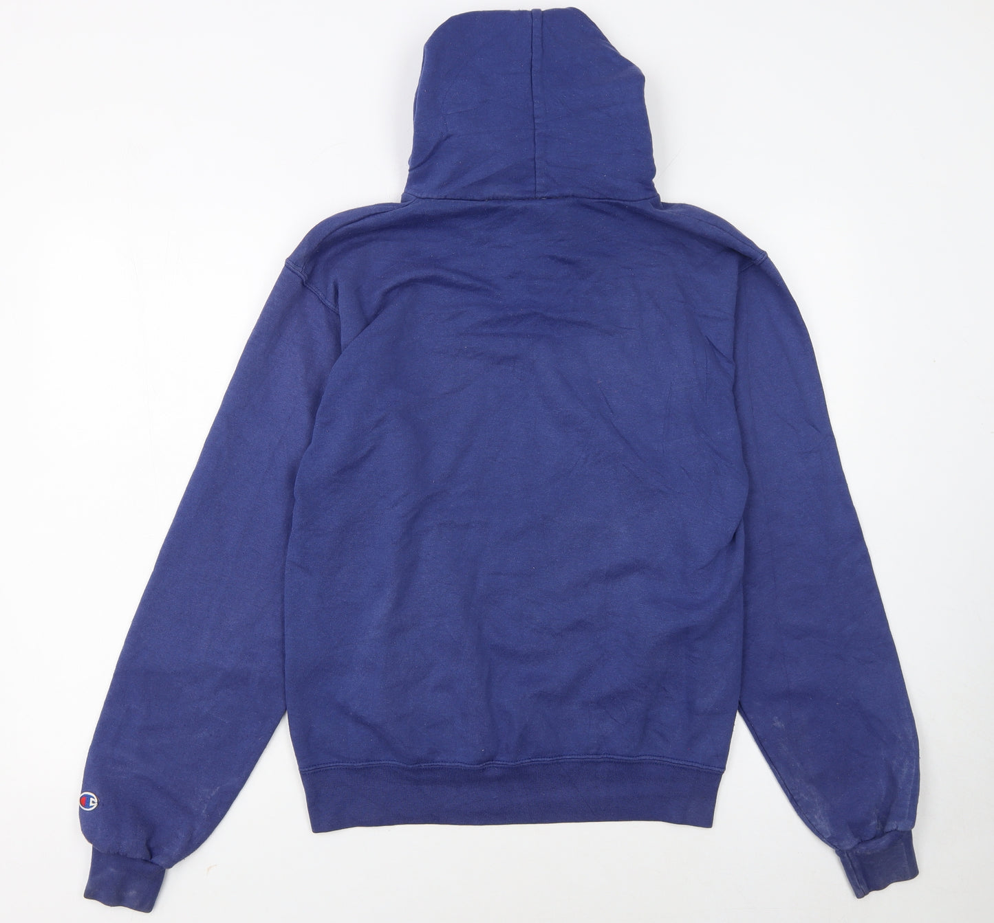 Champion Women's Blue Pullover Hoodie Small Assumption Graphic