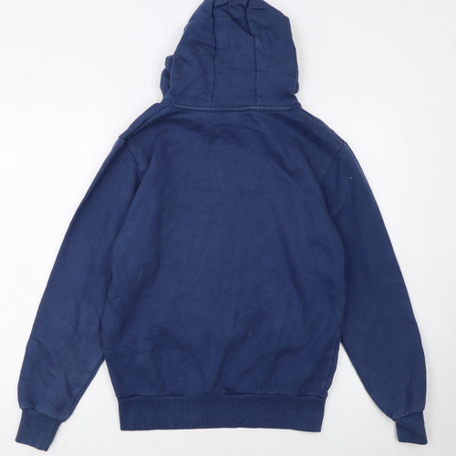 Ellesse Men's Blue Pullover Hoodie Small Embroidered Logo Fleece