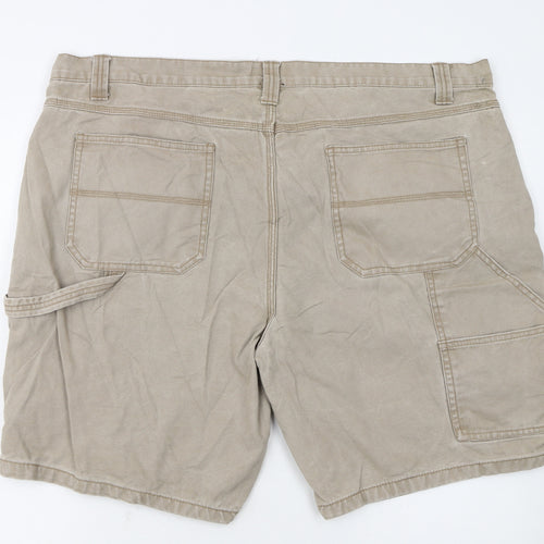 Berkley Jensen Men's Beige Cotton Canvas Cargo Shorts Size 44