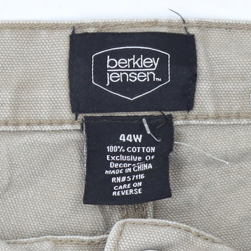 Berkley Jensen Men's Beige Cotton Canvas Cargo Shorts Size 44