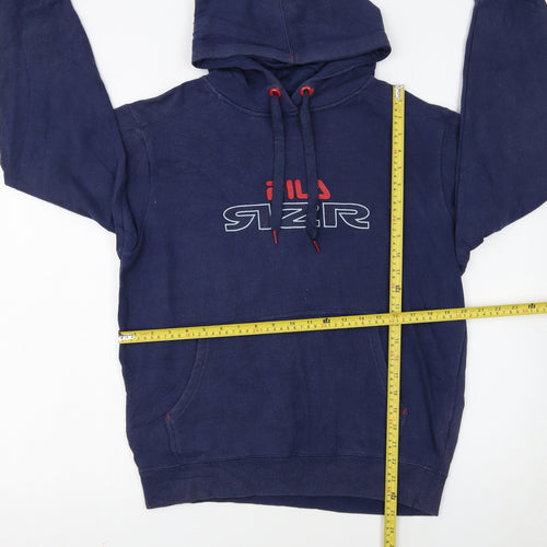 FILA Men's Blue Pullover Hoodie Size S Graphic Sports Fleece