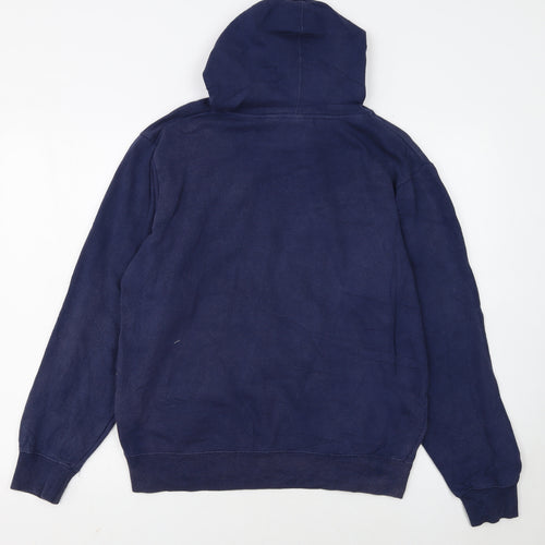 FILA Men's Blue Pullover Hoodie Size S Graphic Sports Fleece