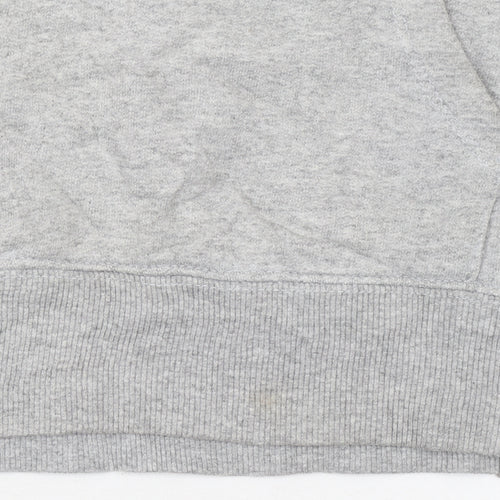 The North Face Womens Grey Pullover Hoodie Size M Logo Print