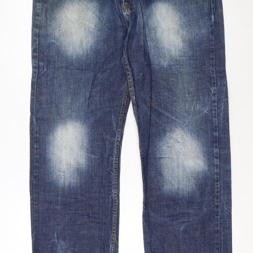 Levi's Red Men's Blue Straight Fit Denim Jeans Size 35x32