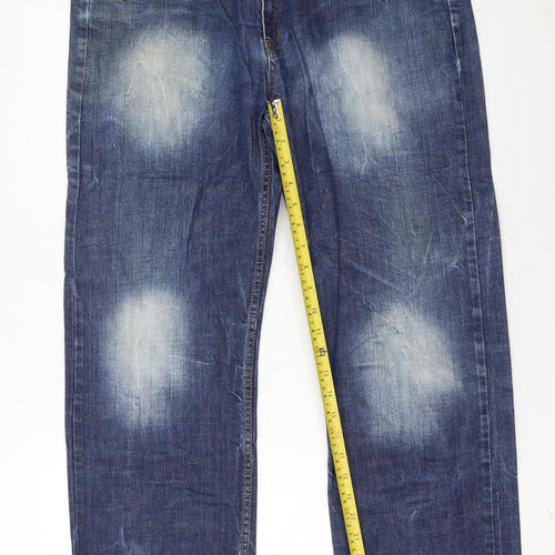 Levi's Red Men's Blue Straight Fit Denim Jeans Size 35x32