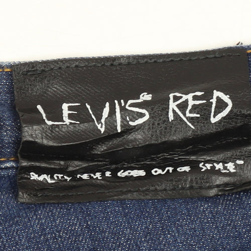 Levi's Red Men's Blue Straight Fit Denim Jeans Size 35x32