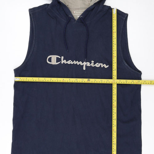 Champion Men's Blue Sleeveless Hoodie Vest XL Athletic Fit