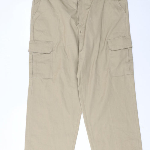 Red Kap Men's Beige Cargo Work Trousers 36x32 Polyester Cotton