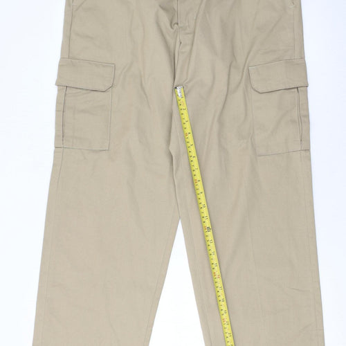 Red Kap Men's Beige Cargo Work Trousers 36x32 Polyester Cotton