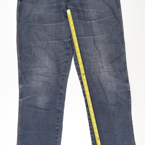 Wrangler Men's Blue Texas Straight Regular Fit Jeans W33 L34