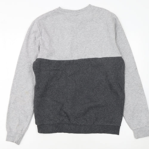 Fila Men’s Grey Regular Fit Crew Neck Pullover Sweatshirt S