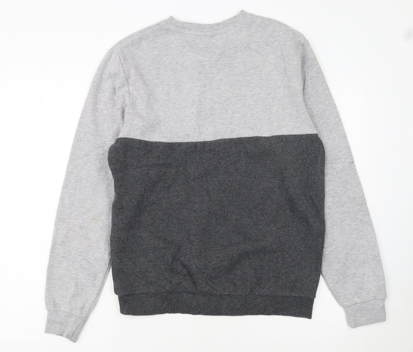 Fila Men’s Grey Regular Fit Crew Neck Pullover Sweatshirt S