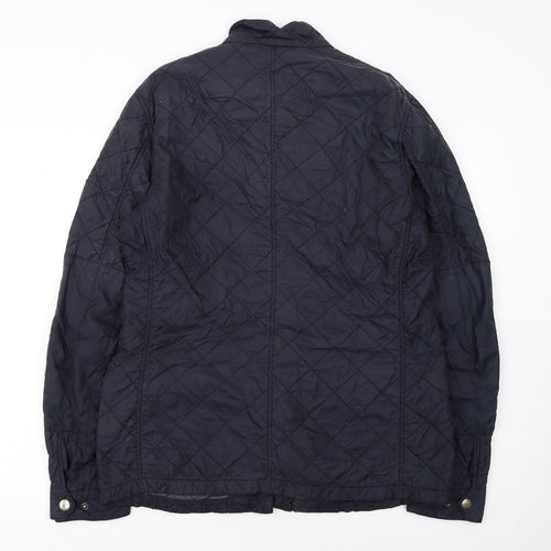 Barbour Womens Blue Quilted Mid-Length Jacket L Lightweight Outdoor