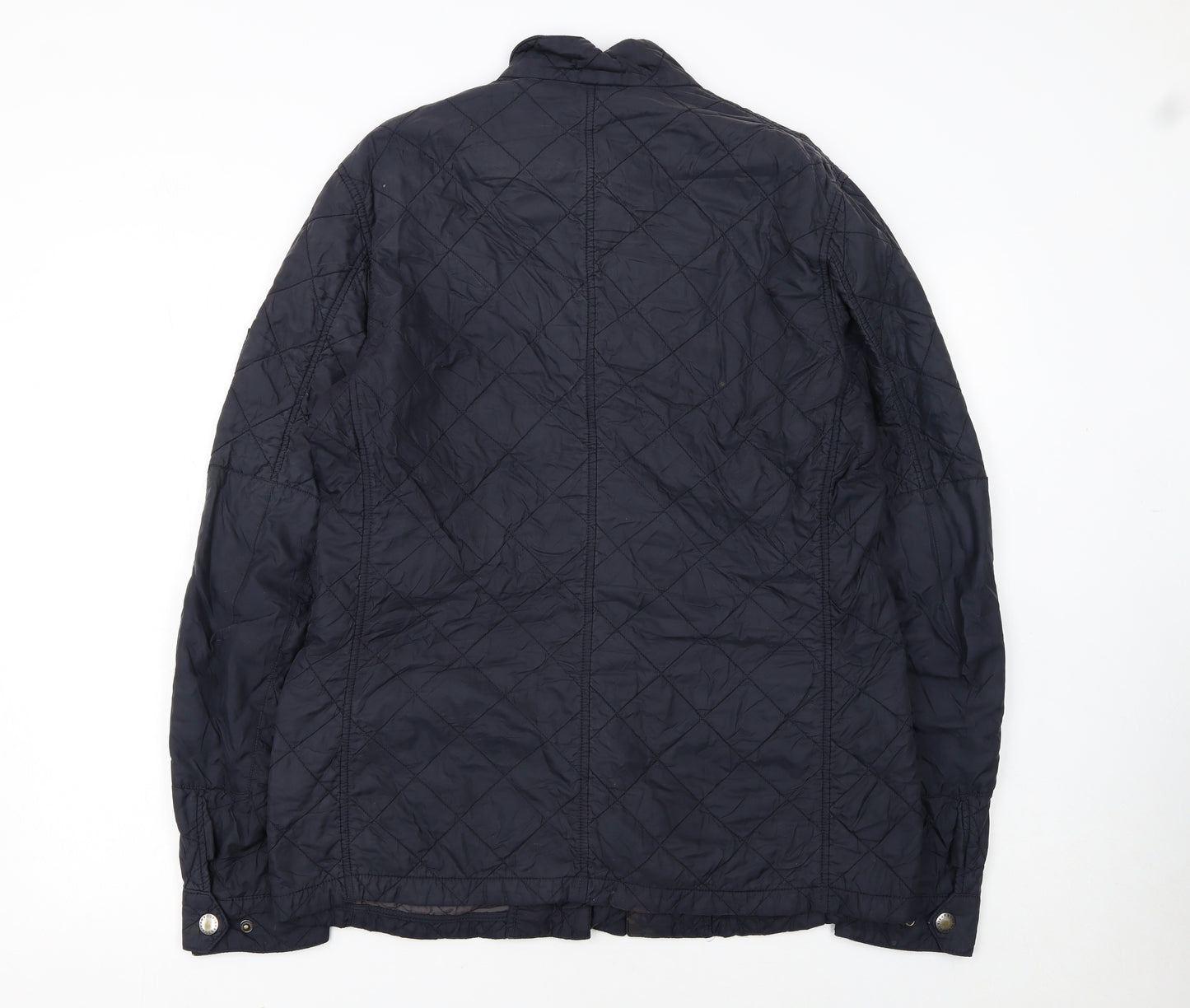 Barbour Womens Blue Quilted Mid-Length Jacket L Lightweight Outdoor