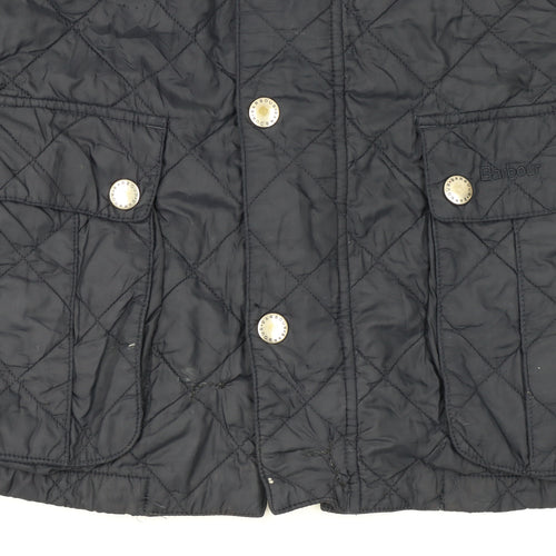 Barbour Womens Blue Quilted Mid-Length Jacket L Lightweight Outdoor