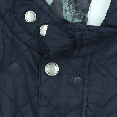 Barbour Womens Blue Quilted Mid-Length Jacket L Lightweight Outdoor