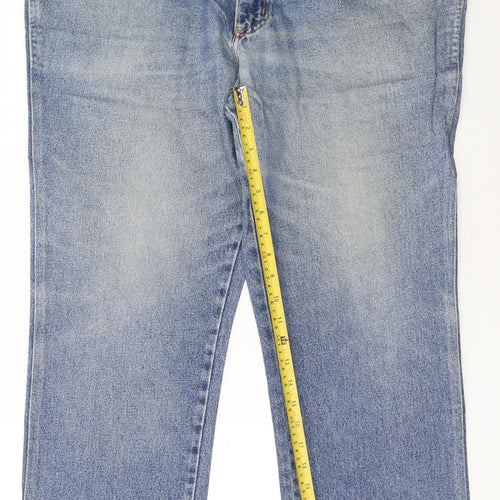 Wrangler Men's Blue 38x32 Straight Leg Denim Jeans Retro Cowboy Style