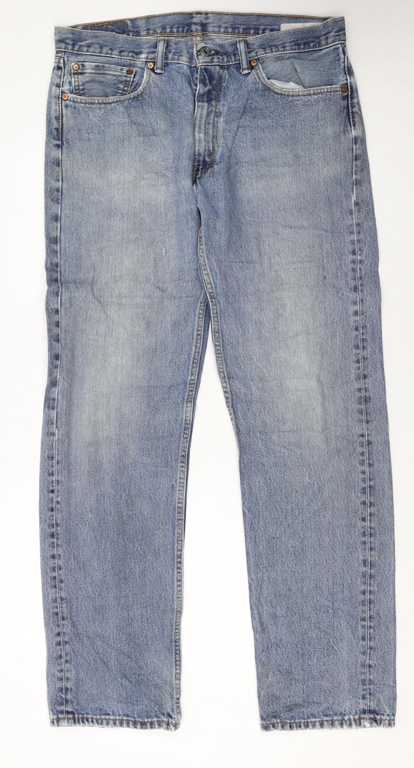 Levi's 505 Men's Blue Straight Leg Denim Jeans W36 L34