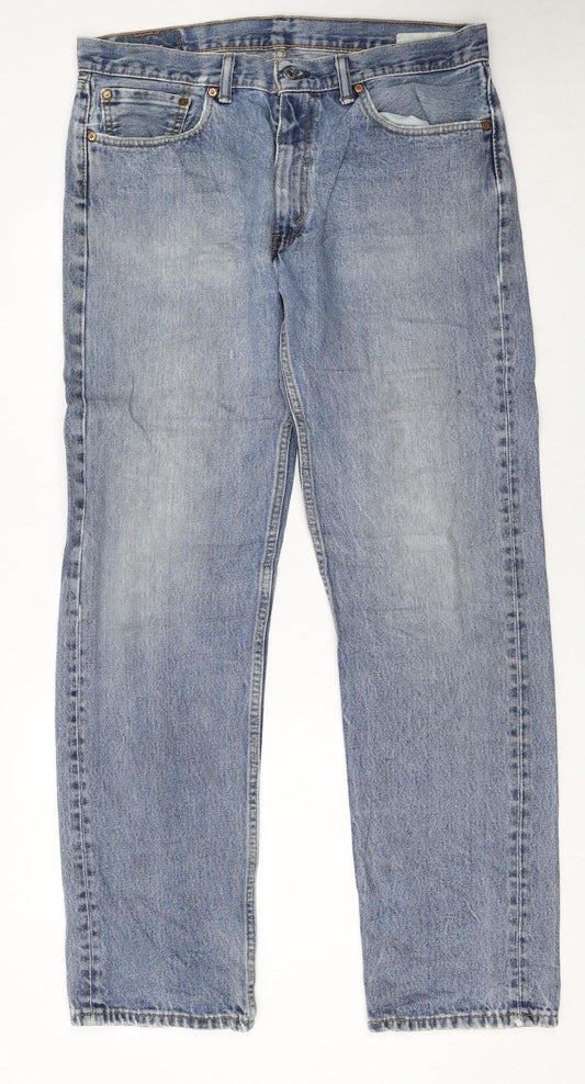 Levi's 505 Men's Blue Straight Leg Denim Jeans W36 L34
