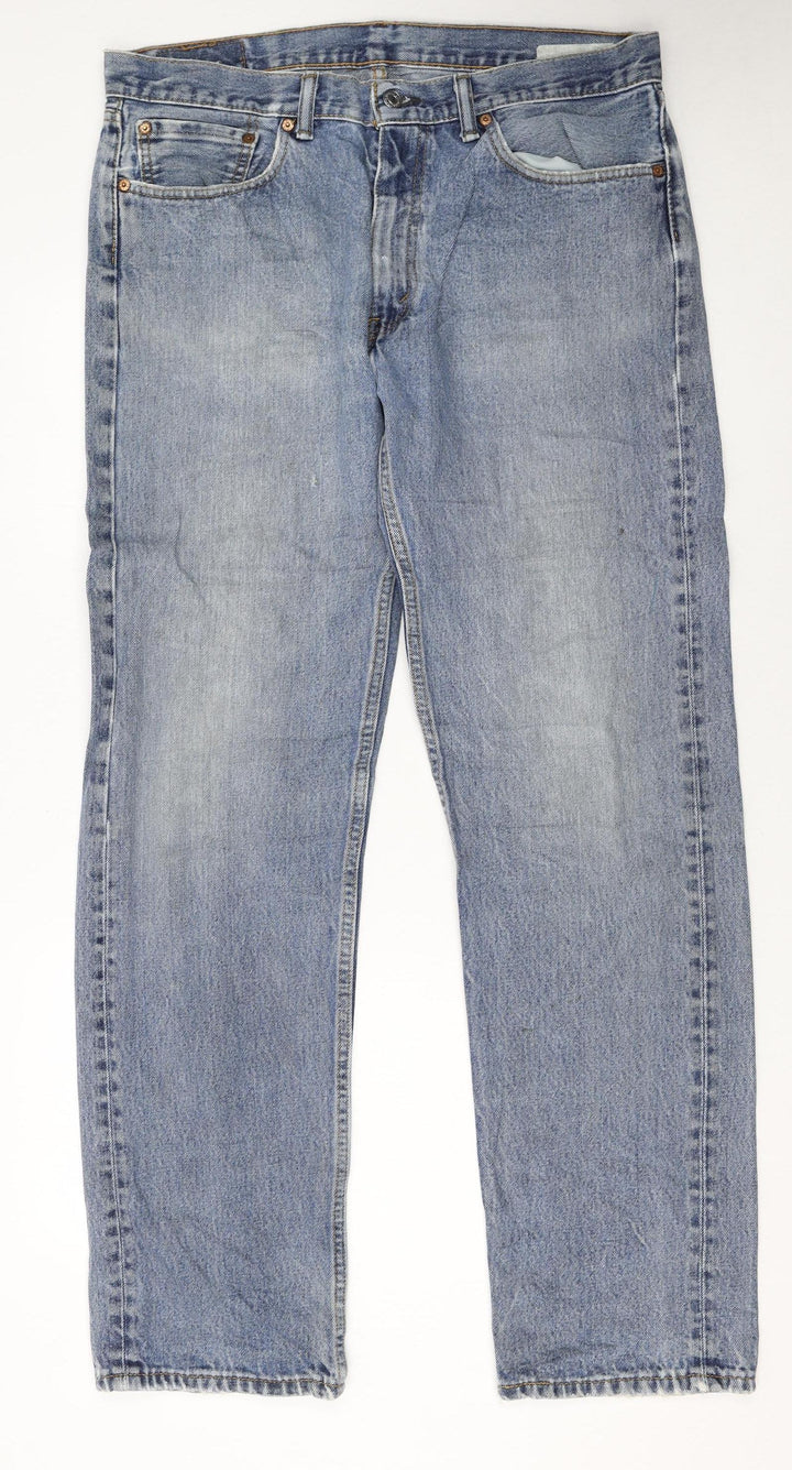 Levi's 505 Men's Blue Straight Leg Denim Jeans W36 L34