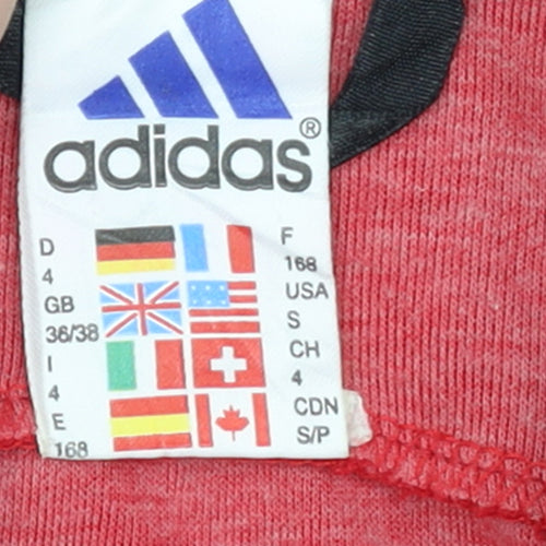 Adidas Men's Red Track Jacket S Retro Sports Full Zip Lightweight