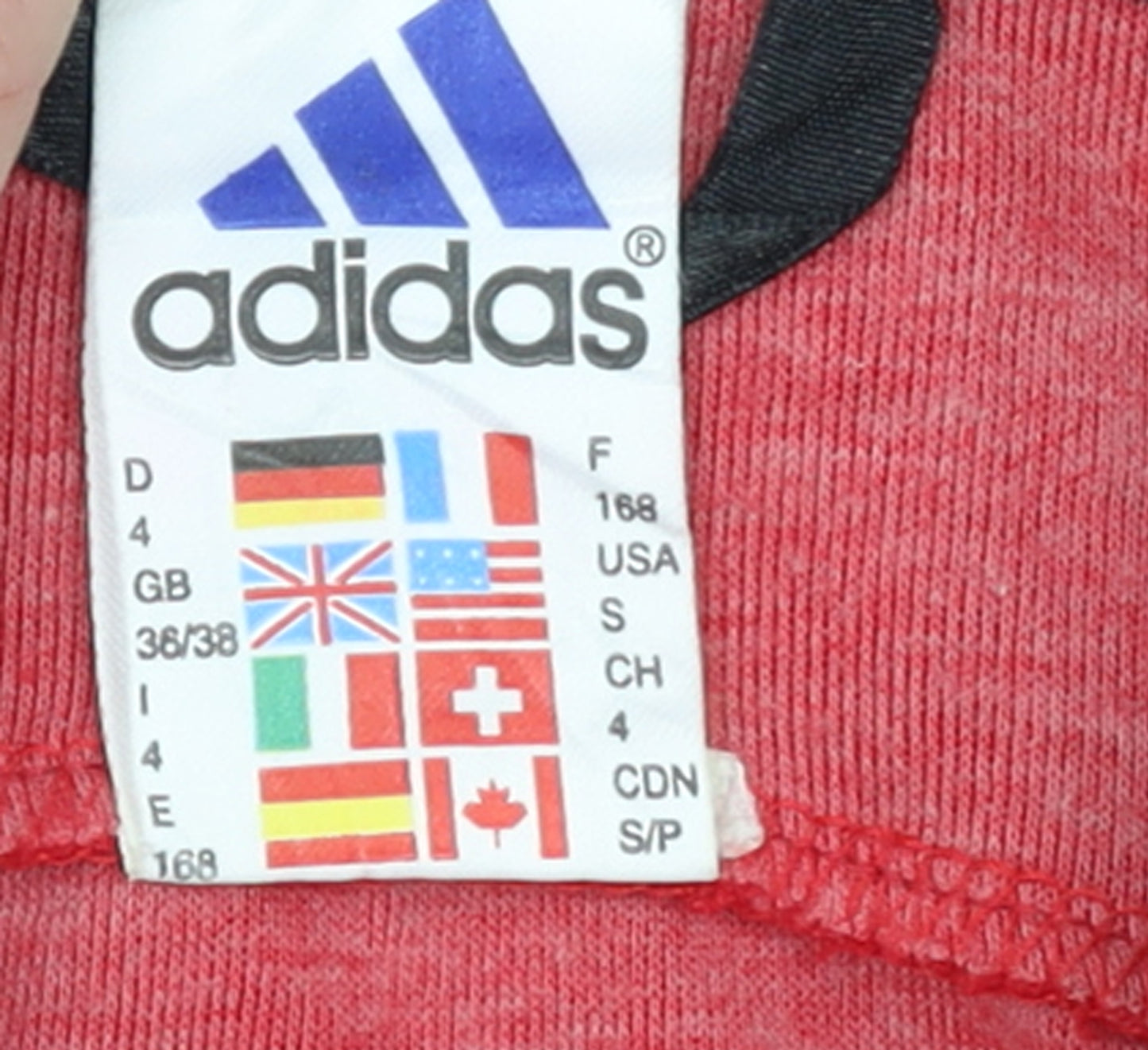 Adidas Men's Red Track Jacket S Retro Sports Full Zip Lightweight