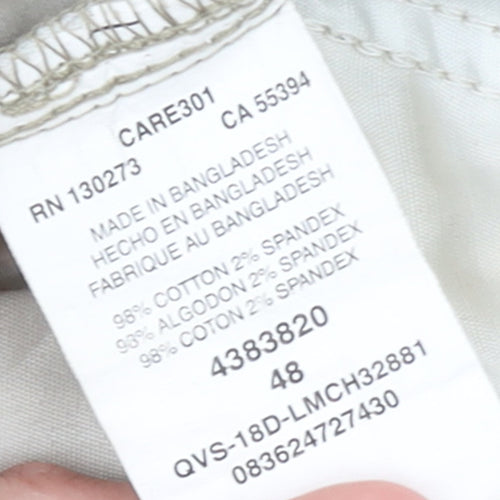 Lee Men’s Beige Cargo Shorts Size 48 Stretch Cotton Canvas