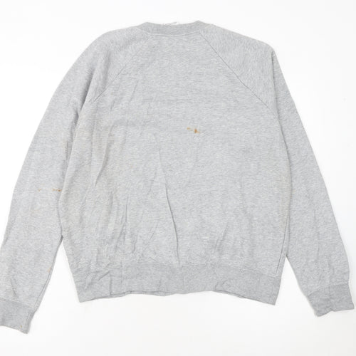 Nike Women Grey Crew Neck Sweatshirt Medium - Casual Pullover