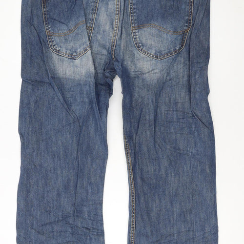 Lee Men's Blue Straight Regular Fit Denim Jeans W38 L34
