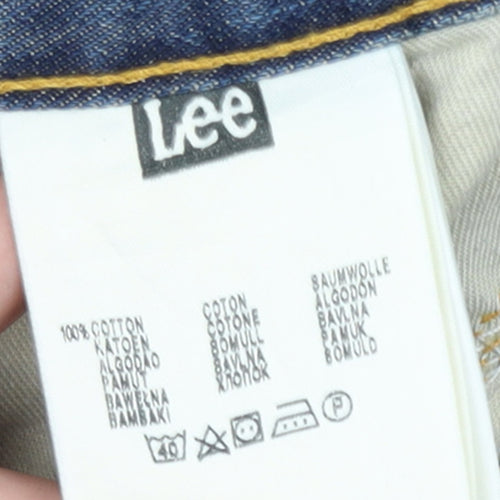 Lee Men's Blue Straight Regular Fit Denim Jeans W38 L34