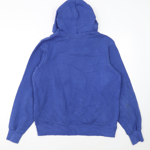 Canterbury Men's Blue Pullover Hoodie S Logo Graphic Rugby Style