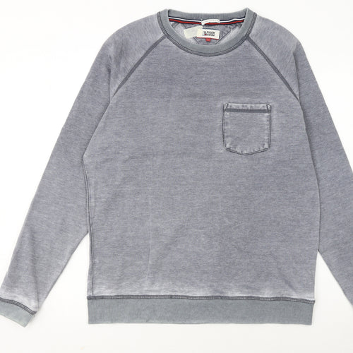Tommy Hilfiger Men's Grey L Pullover Sweatshirt Crew Neck Casual Top