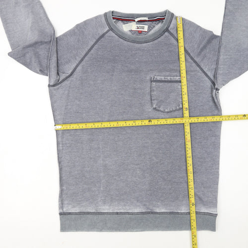 Tommy Hilfiger Men's Grey L Pullover Sweatshirt Crew Neck Casual Top