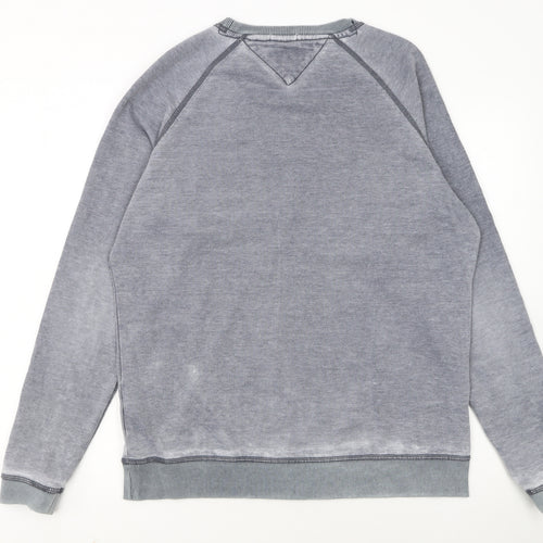 Tommy Hilfiger Men's Grey L Pullover Sweatshirt Crew Neck Casual Top