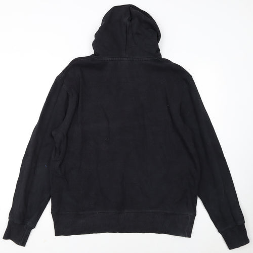 Umbro Men’s Black Pullover Hoodie L Logo Graphic Fleece Sweatshirt