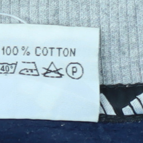Adidas Men's Blue Logo Pullover Cotton Sweatshirt Size L