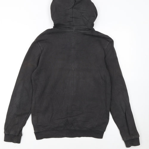 Puma Boys Black Pullover Hoodie 13-14 Years Fleece Graphic Logo Sweatshirt