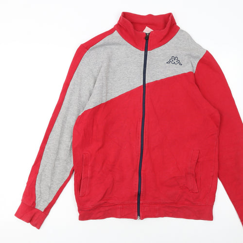 Kappa Men's Red Grey Track Jacket Medium Full Zip Sportswear