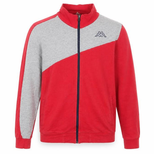 Kappa Men's Red Grey Track Jacket Medium Full Zip Sportswear