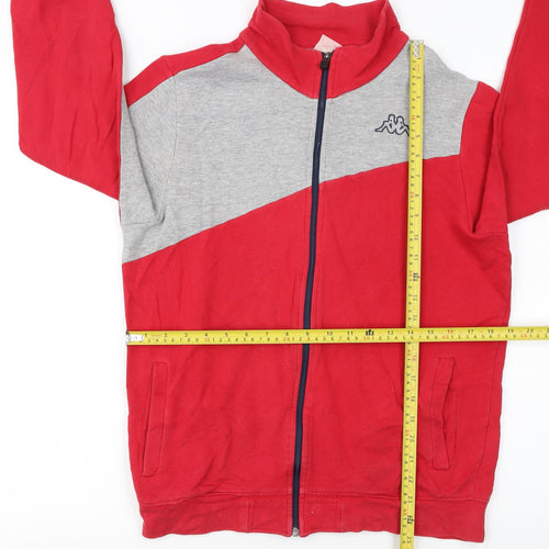 Kappa Men's Red Grey Track Jacket Medium Full Zip Sportswear