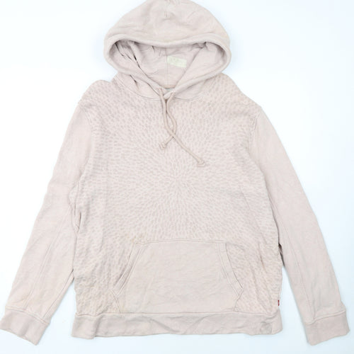 Levi's Womens Beige Pullover Hoodie L Cotton Casual Wear
