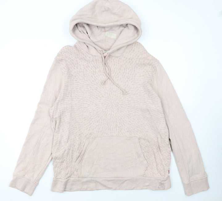 Levi's Womens Beige Pullover Hoodie L Cotton Casual Wear