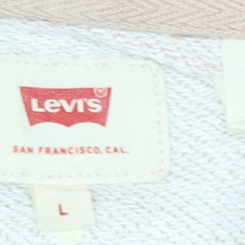 Levi's Womens Beige Pullover Hoodie L Cotton Casual Wear