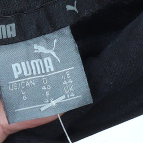 Puma Women's Black Pullover Hoodie Size 14 Logo Print Casual