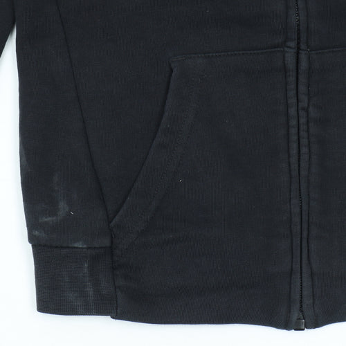 Adidas Womens Black XS Full Zip Hoodie with Red Logo