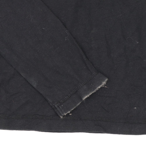 Hilfiger Denim Men's Black Long Sleeve Crew Neck Cotton T-Shirt L