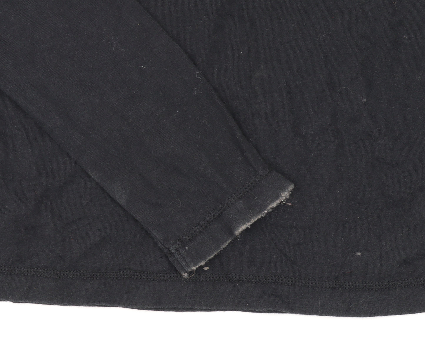 Hilfiger Denim Men's Black Long Sleeve Crew Neck Cotton T-Shirt L
